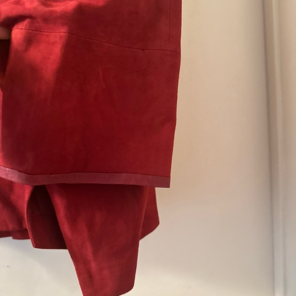 georgio & mario jacket suede 3/4 sleeve burgundy sz fr36 usa m - Picture 3 of 9